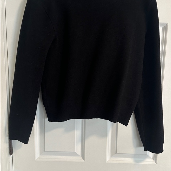 NWOT Zara Plain Knit Shoulder Pad Cardigan Jacket in Black size L - Picture 12 of 13